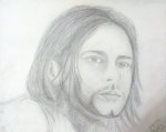 kurt cobain hand sketch, white heart studios